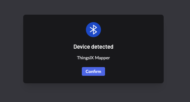 device detected modal